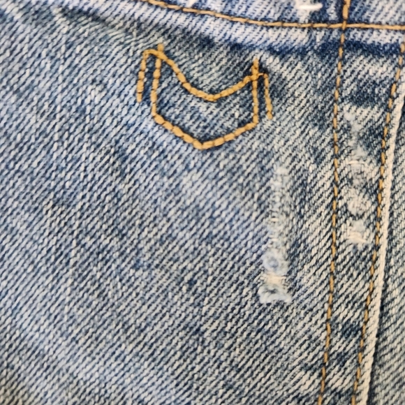 Show Me Your MuMu Blue Distressed Jean Shorts - Picture 5 of 7